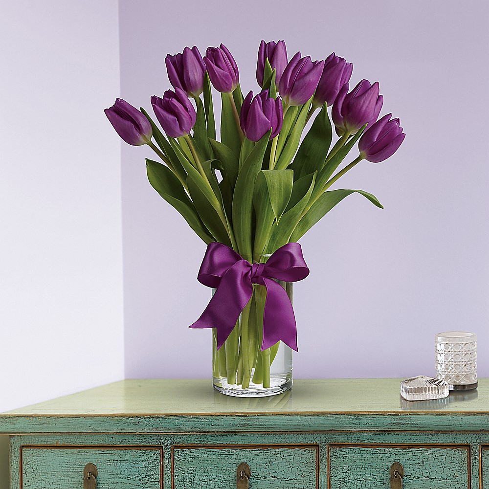 Passionate Purple Tulips in Oakland CA - Helen's Flower Shop