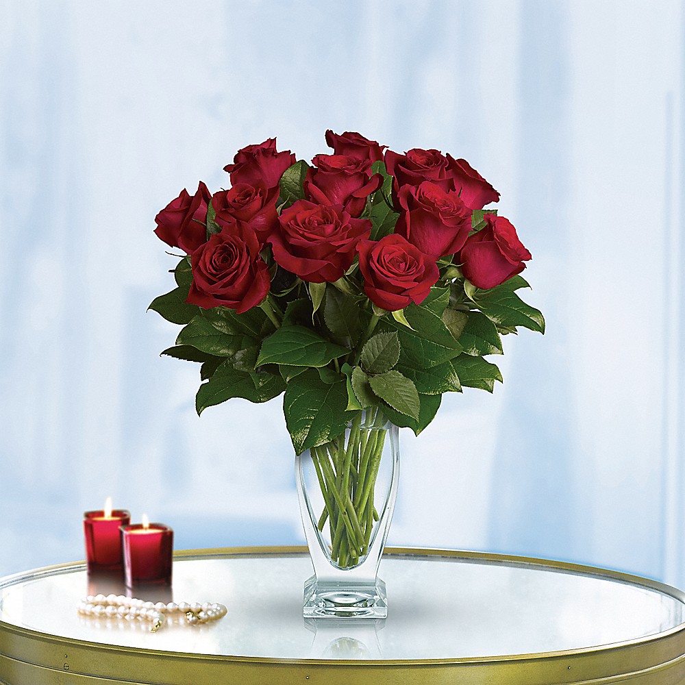 Teleflora's Rose Classique - Dozen Red Roses T65-2