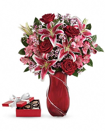 Wrapped With Passion Bouquet with chocolates Bouquet