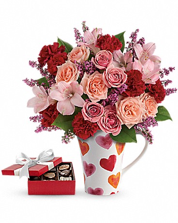 Lovely Hearts Bouquet with chocolates Bouquet