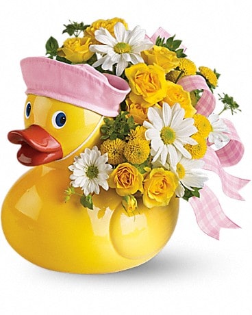 Teleflora's Ducky Delight - Girl Flower Arrangement