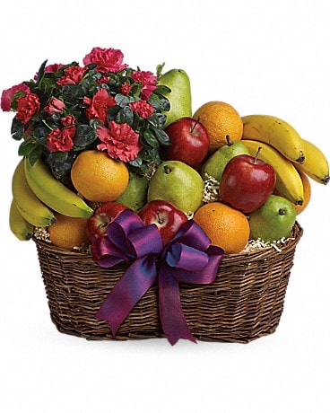 Fruits and Blooms Basket Gift Basket