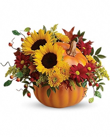 Teleflora's Pretty Pumpkin Bouquet Flower Arrangement