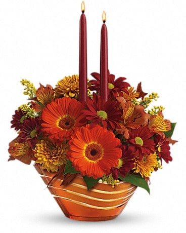 Teleflora's Autumn Artistry Centerpiece Flower Arrangement