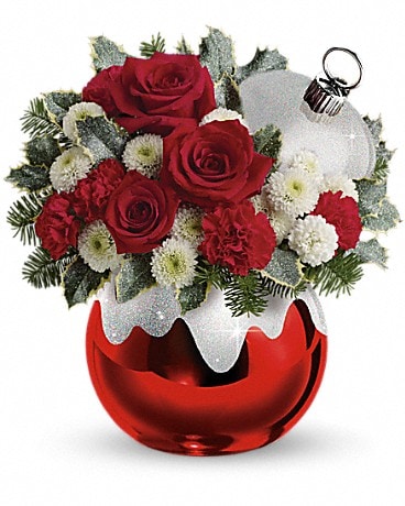 Celebrations by Radko Festively Frosty Flower Arrangement