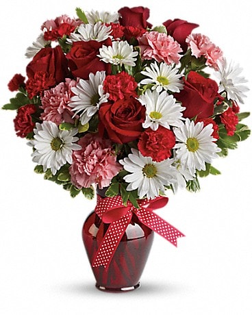 Hugs and Kisses Bouquet with Red Roses Bouquet