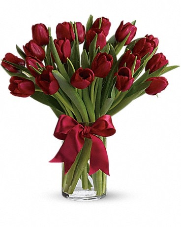 Radiantly Red Tulips Bouquet