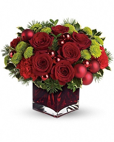 Teleflora S Merry Bright T125 1a In Dallas Tx Petals Stems Florist