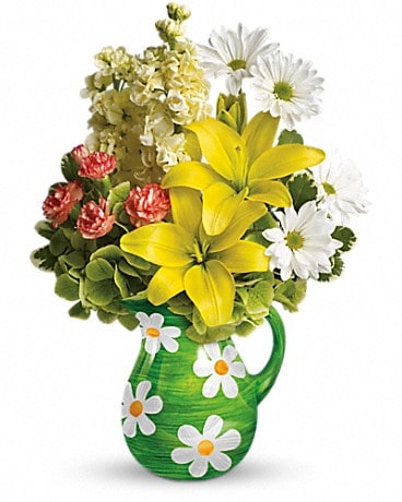 Teleflora's Pitcher of Spring Bouquet Bouquet