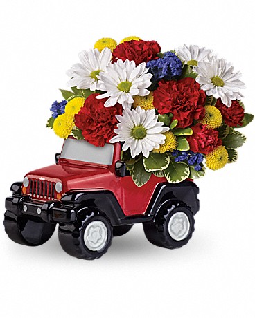 Jeep® Wrangler Blazing Trails Bouquet by Teleflora Flower Arrangement