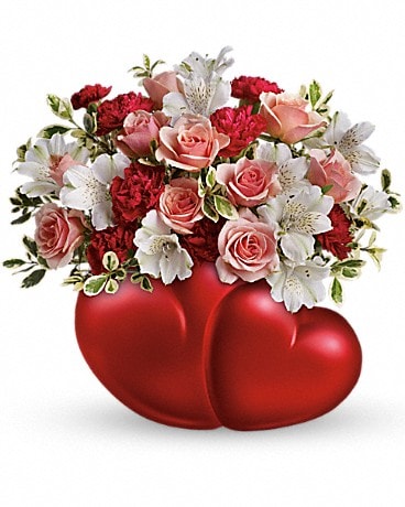 Ashley's Twin Hearts Bouquet Bouquet