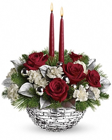 Teleflora's Sparkle of Christmas Centerpiece Flower Arrangement