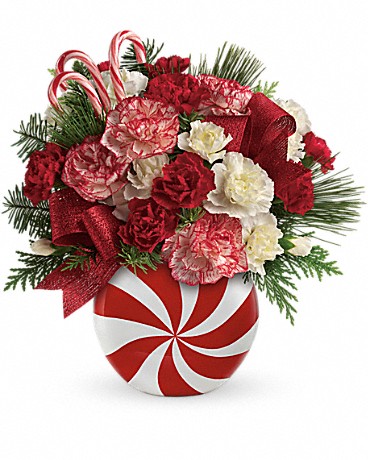 Teleflora's Peppermint Christmas Bouquet Bouquet
