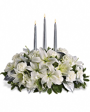 Silver Elegance Centerpiece Bouquet