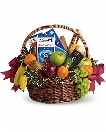 Fruits and Sweets Christmas Basket Gift Basket