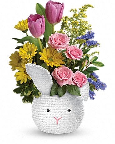 Teleflora's Cuddle Bunny Bouquet Flower Arrangement