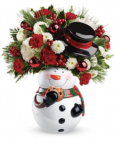 Snowman flower buttons