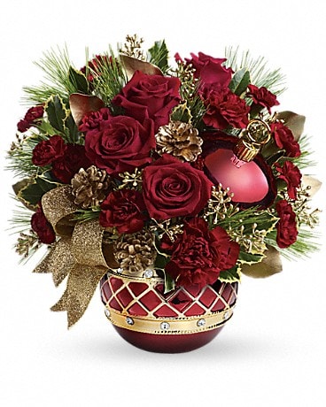 Teleflora's Jeweled Ornament Bouquet - by Waverley Florist & Flower Delivery