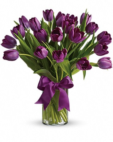Passionate Purple Tulips Bouquet