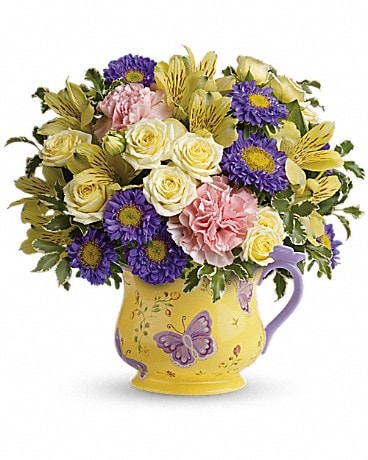 Teleflora's Sunbeams And Butterflies Bouquet Bouquet