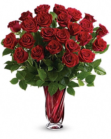 Teleflora's Red Radiance Bouquet - by Locker's Flowers, Greenhouse & Gifts