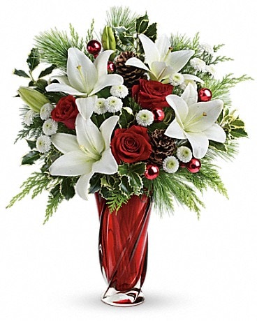 Teleflora's Christmas Swirl Bouquet Bouquet