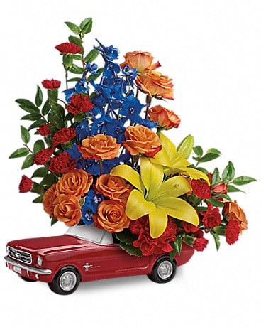 Living The Dream '65 Ford Mustang by Teleflora Flower Arrangement