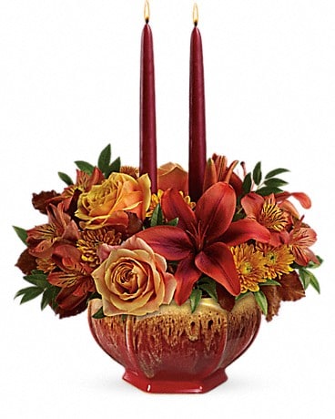 Teleflora's Bounty Of Beauty Centerpiece Flower Arrangement