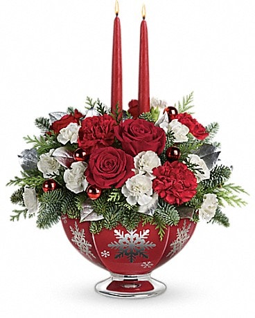 Christmas Centerpiece by Elegant Flower Studio