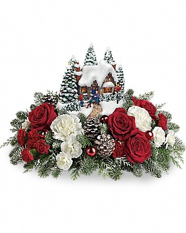 Thomas Kinkade's Home Sweet Holidays Flower Arrangement