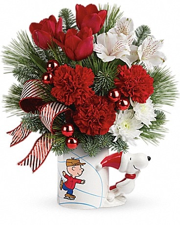 christmas flower bouquet delivery