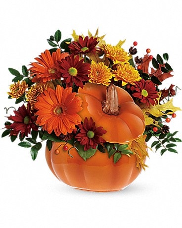 Mini Pumpkin Harvest Bouquet by Barb's Flowers in Roseburg, OR