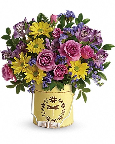 Teleflora's Blooming Pail Bouquet