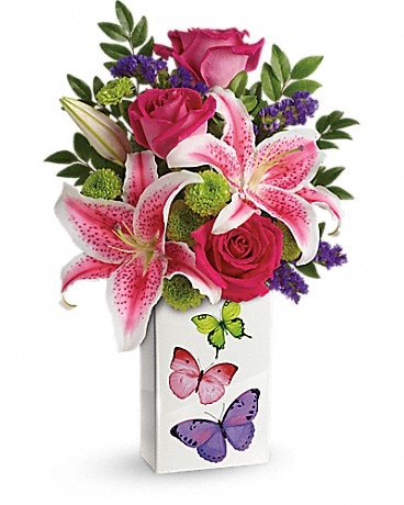 Pink Butterfly Bouquet by Teleflora