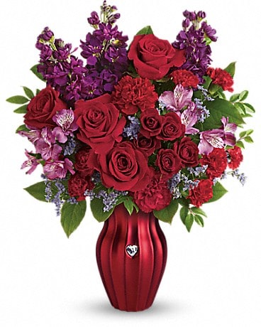 Teleflora's Shining Heart Bouquet (T17V100A) in Chicago IL - Soukal ...