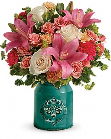 KD Spain — Bonaire Big Flowers Tropical Colorful Pink and