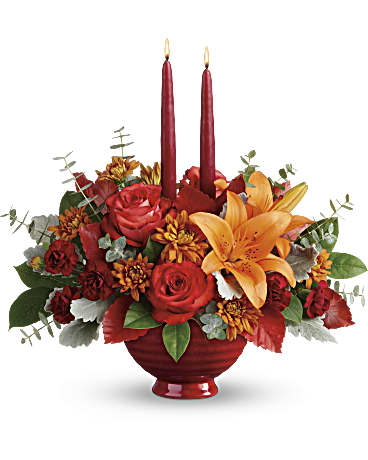 Teleflora's Autumn In Bloom Centerpiece Flower Arrangement