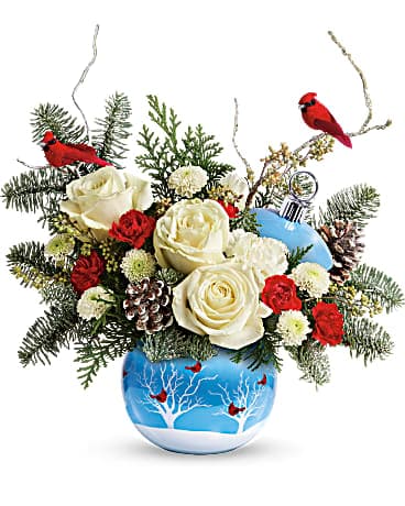 Teleflora's Winter Pop Bouquet in Medford NJ - A Rose In December