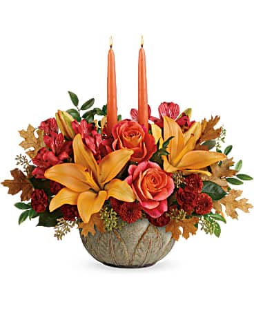 Teleflora S Artistic Glow Centerpiece In Tallahassee Fl The Country Flower Shop