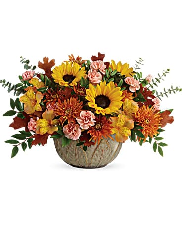 Teleflora's Autumn Sunbeams Centerpiece