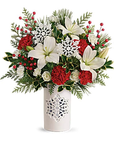 Teleflora's Festive Flurries Bouquet Bouquet