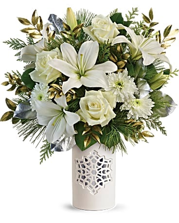 Teleflora's White Snowflake Bouquet  Bouquet