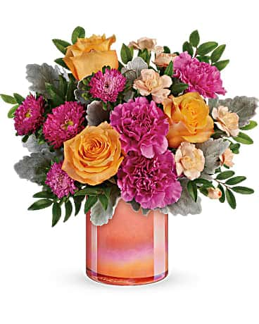 Teleflora S Perfect Spring Peach Bouquet In Bloomington Il Original Niepagen Flower Shop