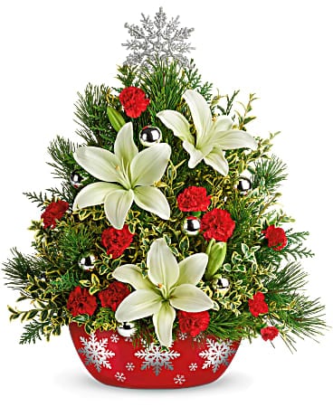 Sleigh Bells Floral Arrangement Christmas in Prairie Grove, AR - Designs By  Flowers-N-Friends LLC