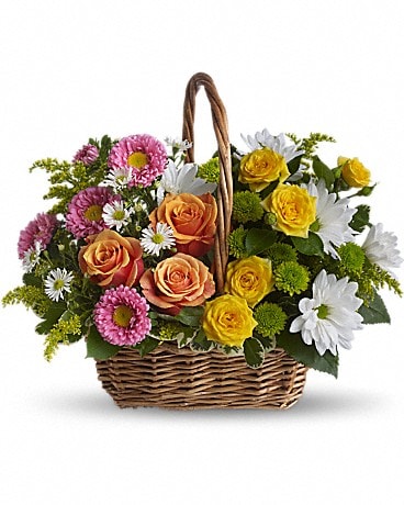 Sweet Tranquility Basket Basket Arrangement