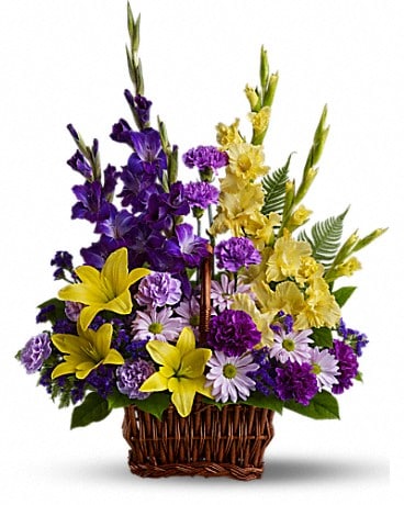 Basket of Memories Basket Arrangement