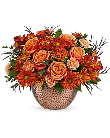 Teleflora's Copper Beauty Centerpiece Bouquet