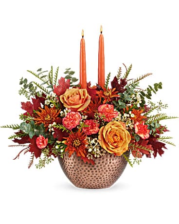 Gleaming Copper Centerpiece Bouquet