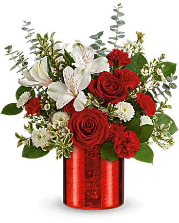 Red and white Roses Special Box in Tampa FL - Albelos Flowers