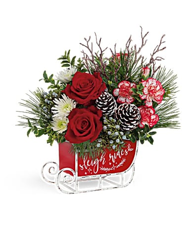 Teleflora's Dashing Sleigh Bouquet Bouquet